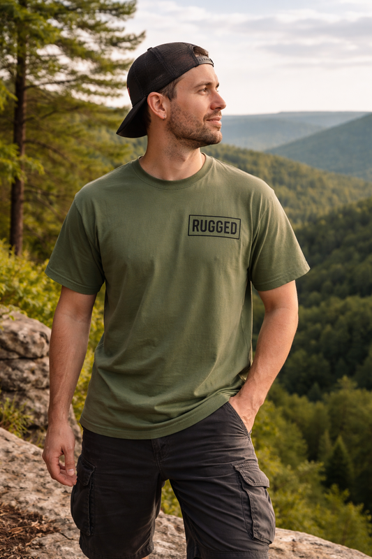Rugged Rooted Shield Logo T-shirt