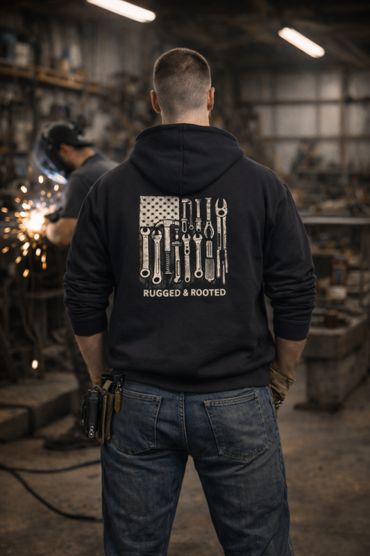 Tool American Flag Rugged & Rooted Hoodie