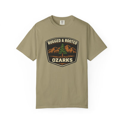 Ozarks Rugged & Rooted Tee- Mountain Adventure